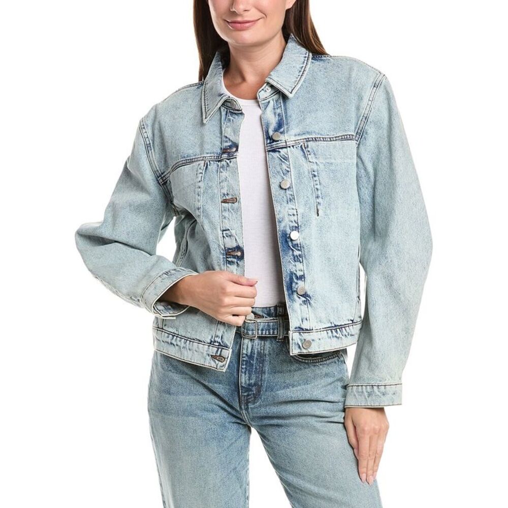 Proenza Schouler Womens Lawrence Denim Jacket, Blue